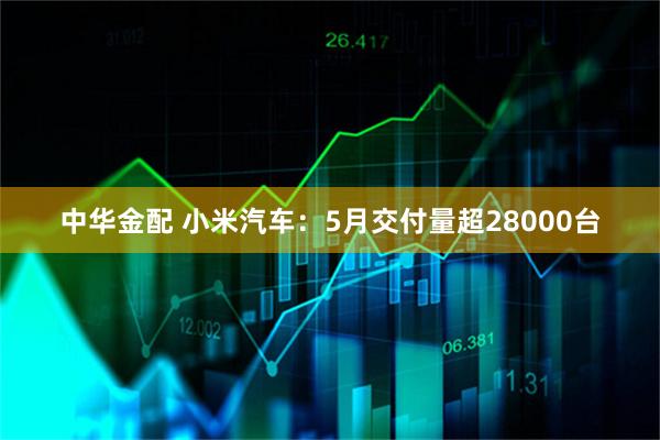 中华金配 小米汽车：5月交付量超28000台